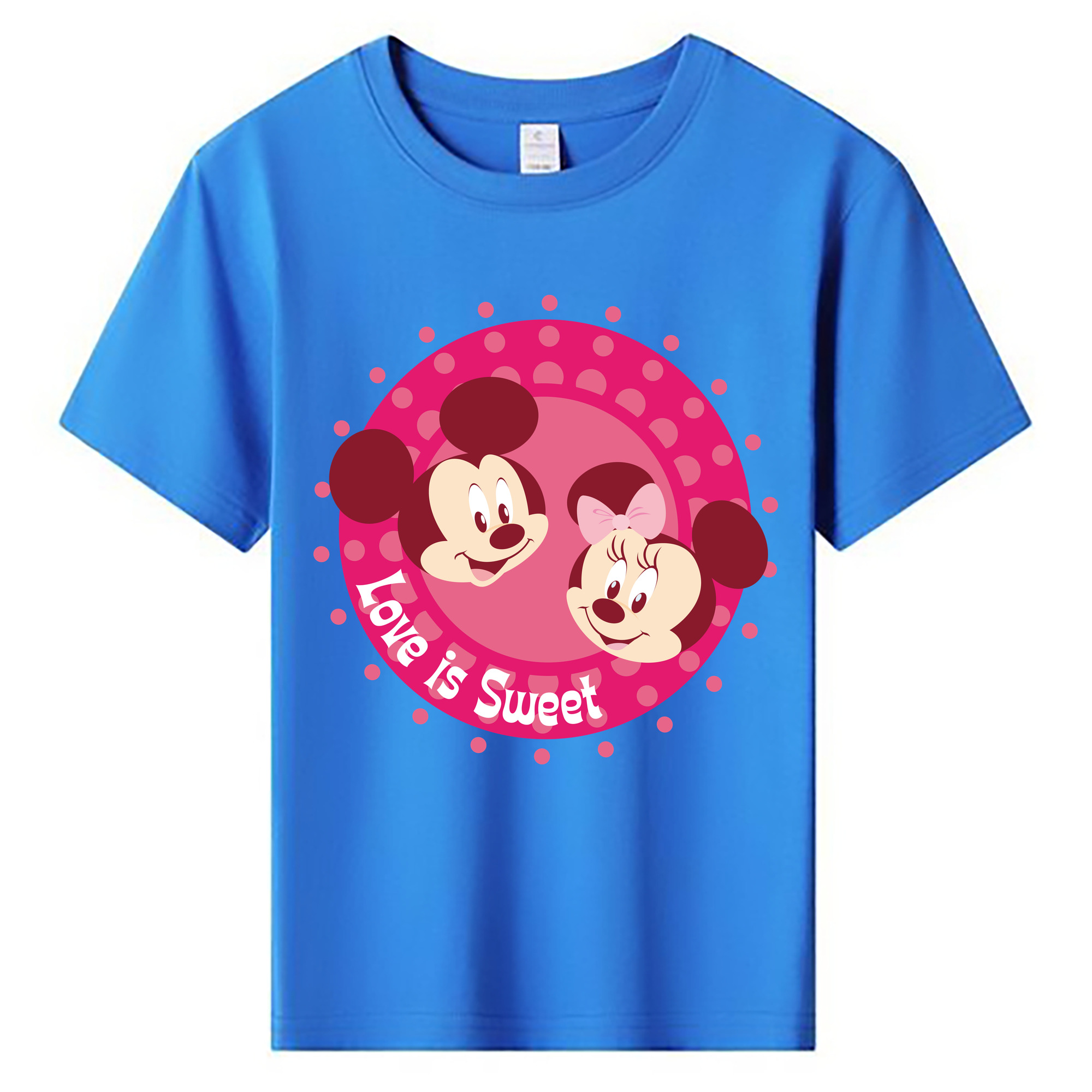 ミッキーマウス Mickey Mouse 綿100％キッズTシャツ（フロントプリント）